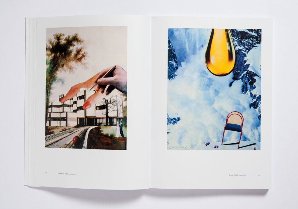 Розворот книжки Ріка Пойнора «Сергій Святченко: колажі»